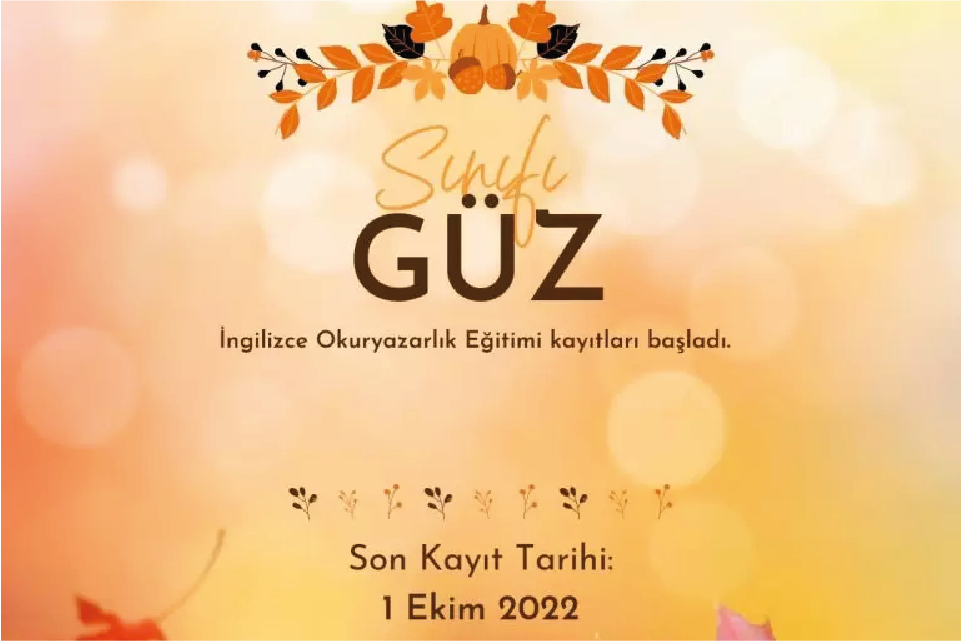 Güz Sınıfı Kayıtları Başladı